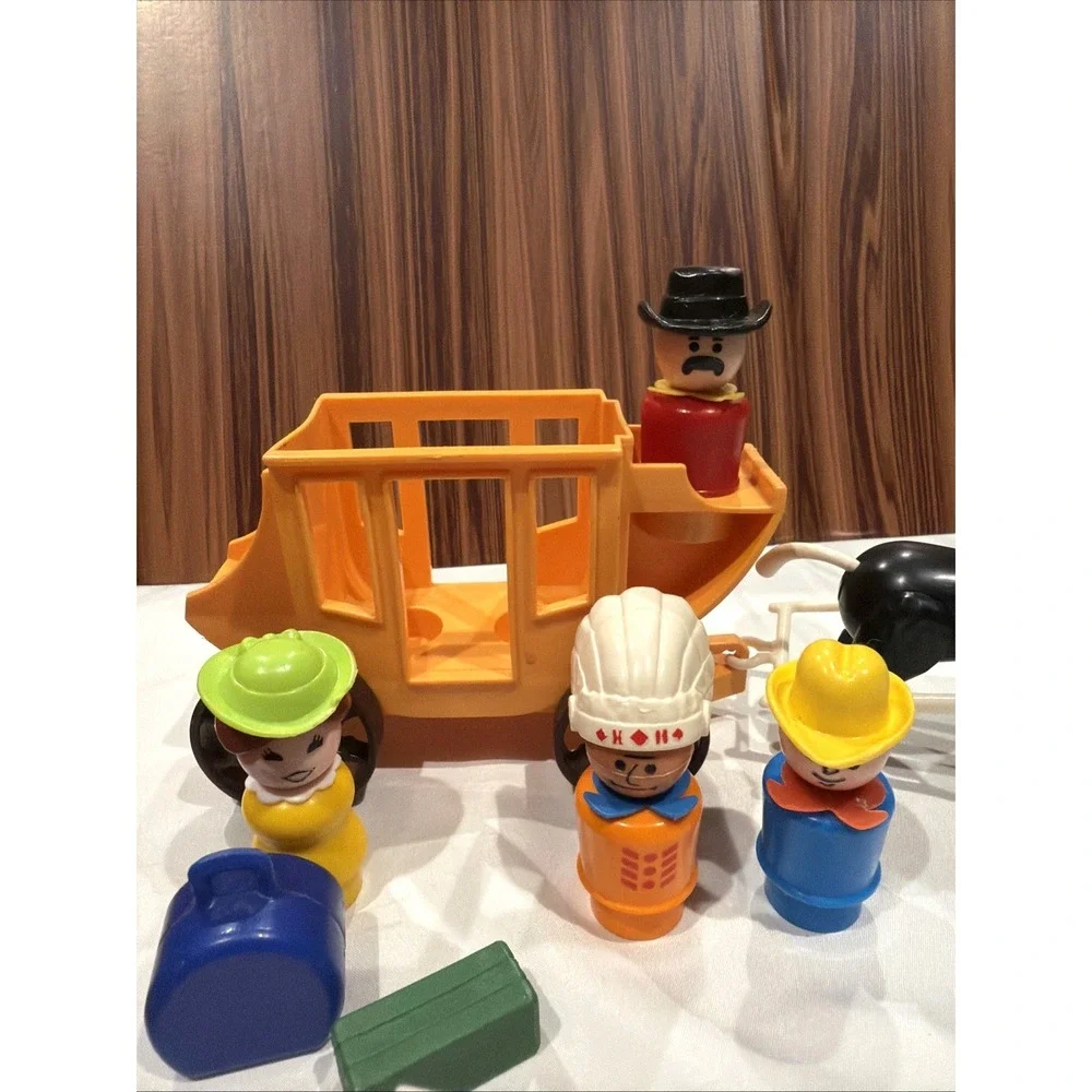 Vintage Fisher Price Little People #934 Western Town Playset 1982 Playset Horse